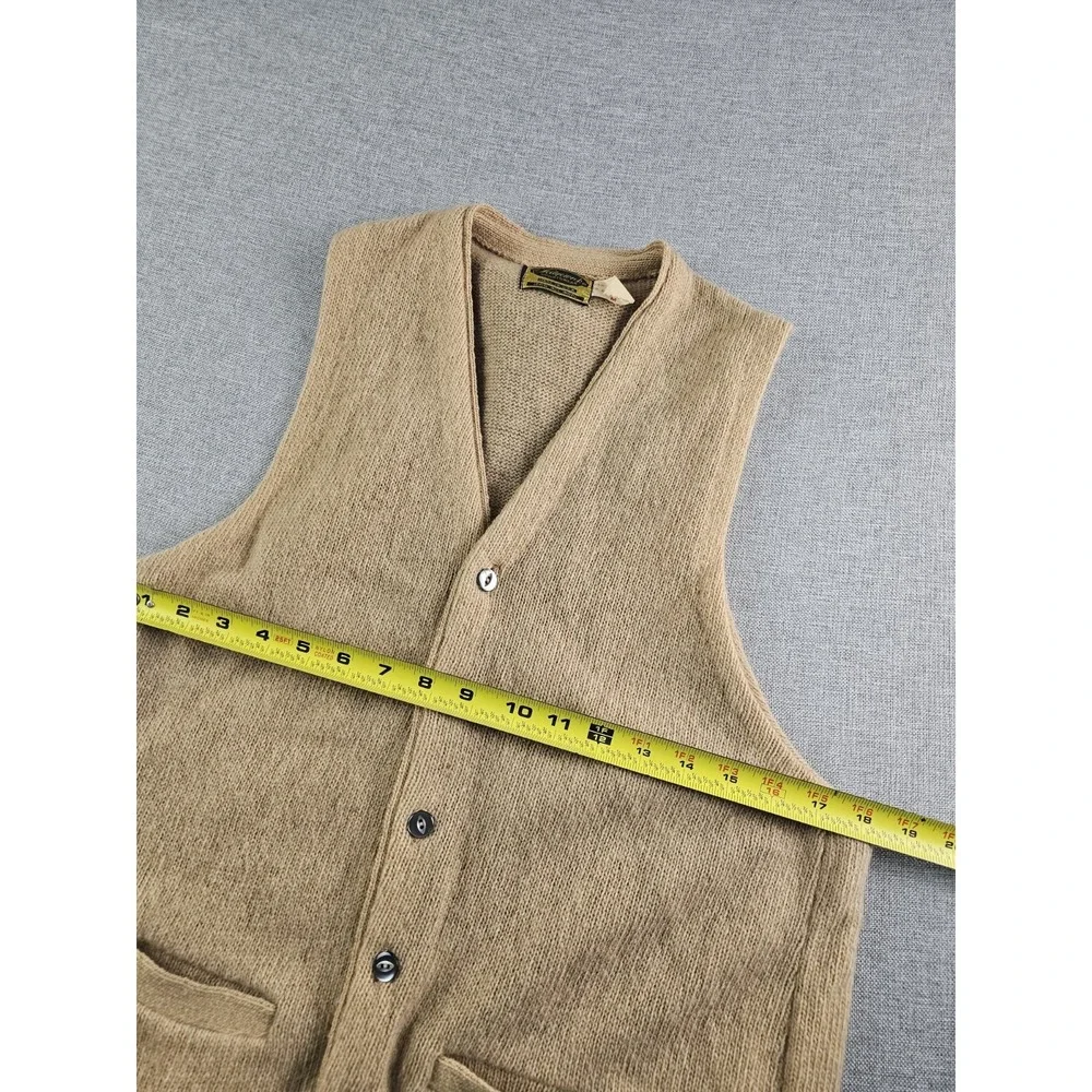 Vtg Sedgewick Sportwear Sweater Vest Mens XL Beige Wool Blend USA Grandpacore